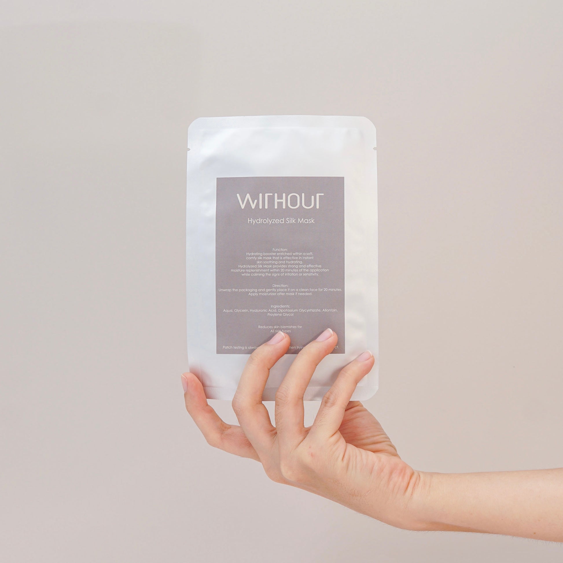 WITHOUT Skincare Hydrolyzed Silk Mask packaging